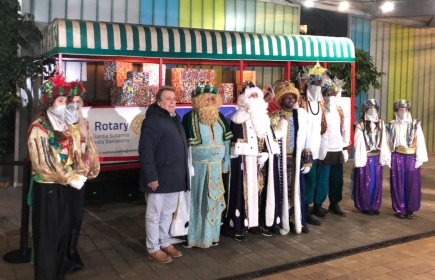 Reyes Magos, Alcalde de Sta. Susanna delante del Trennet de Rotary